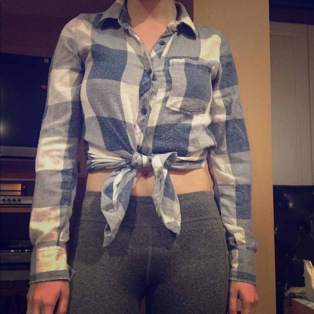Blue and White Checkered Flannel
